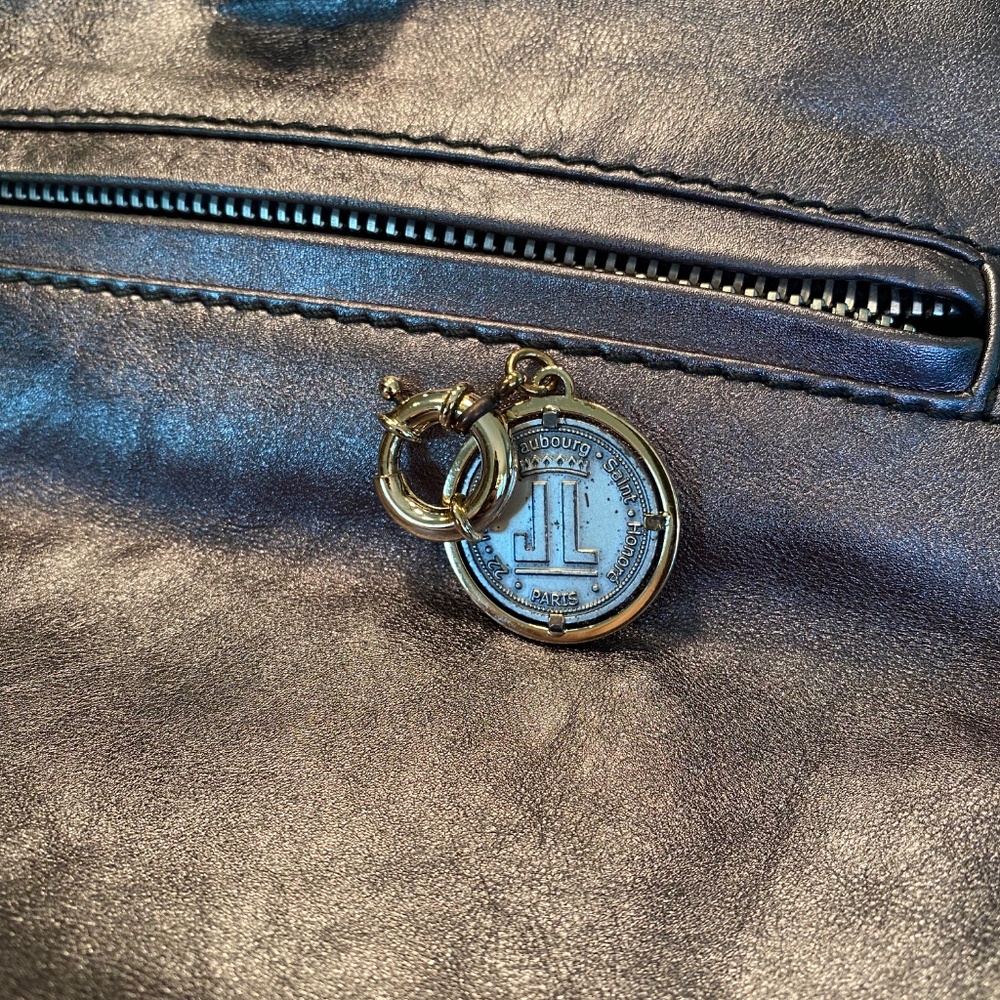 $1025 LANVIN PARIS Convertable Clutch Thick Buttery Leather Metallic Bag - Picture 12 of 16